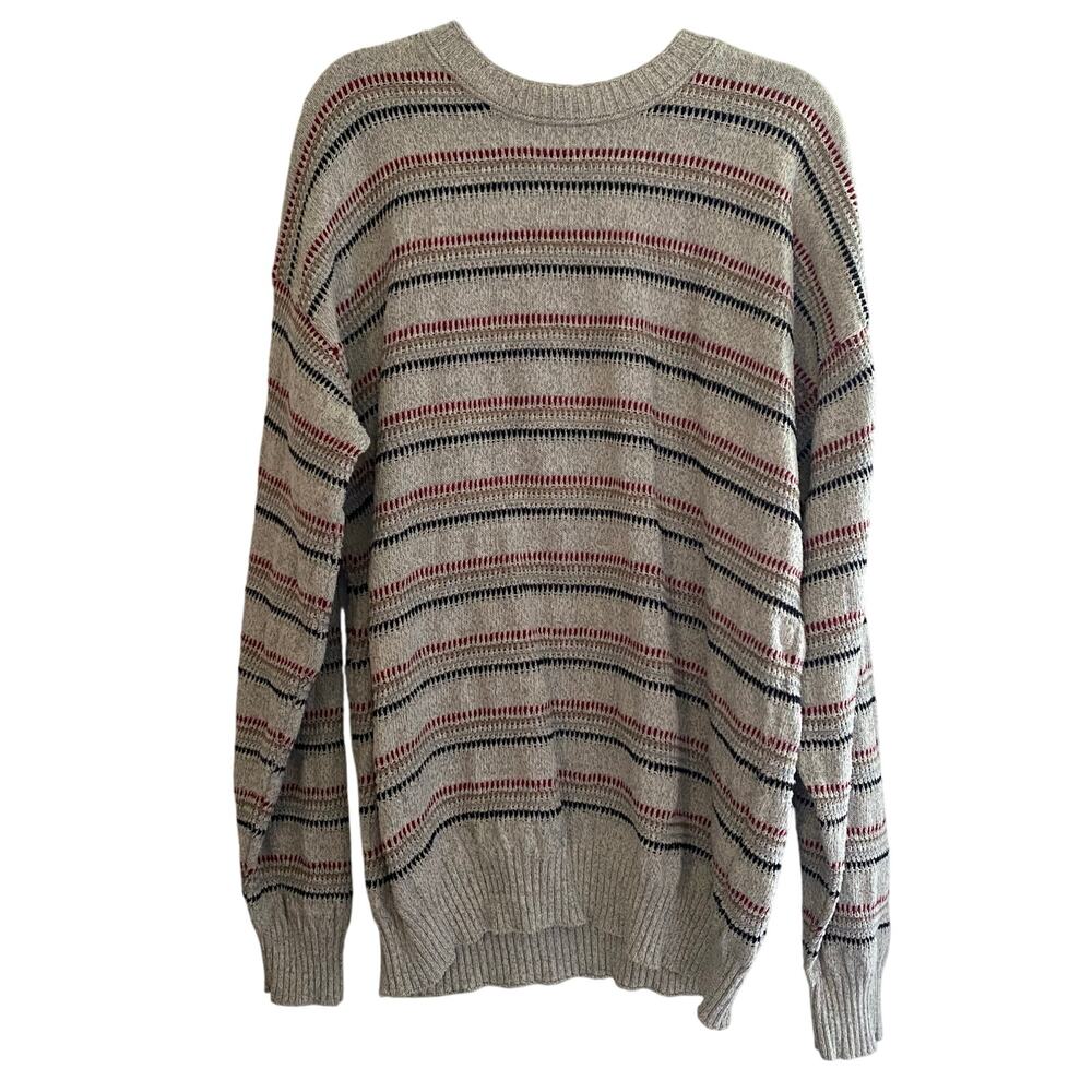 Cape Isle Knitters Vintage Cotton Grandpa Sweater Gray Men’s Size XL
